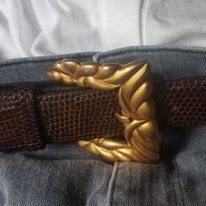 Kleinberg Sherrill Belt, Gold Vermeil Buckle